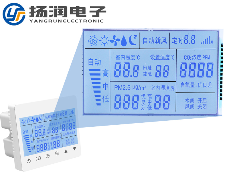 新風(fēng)機控制器LCD顯示屏